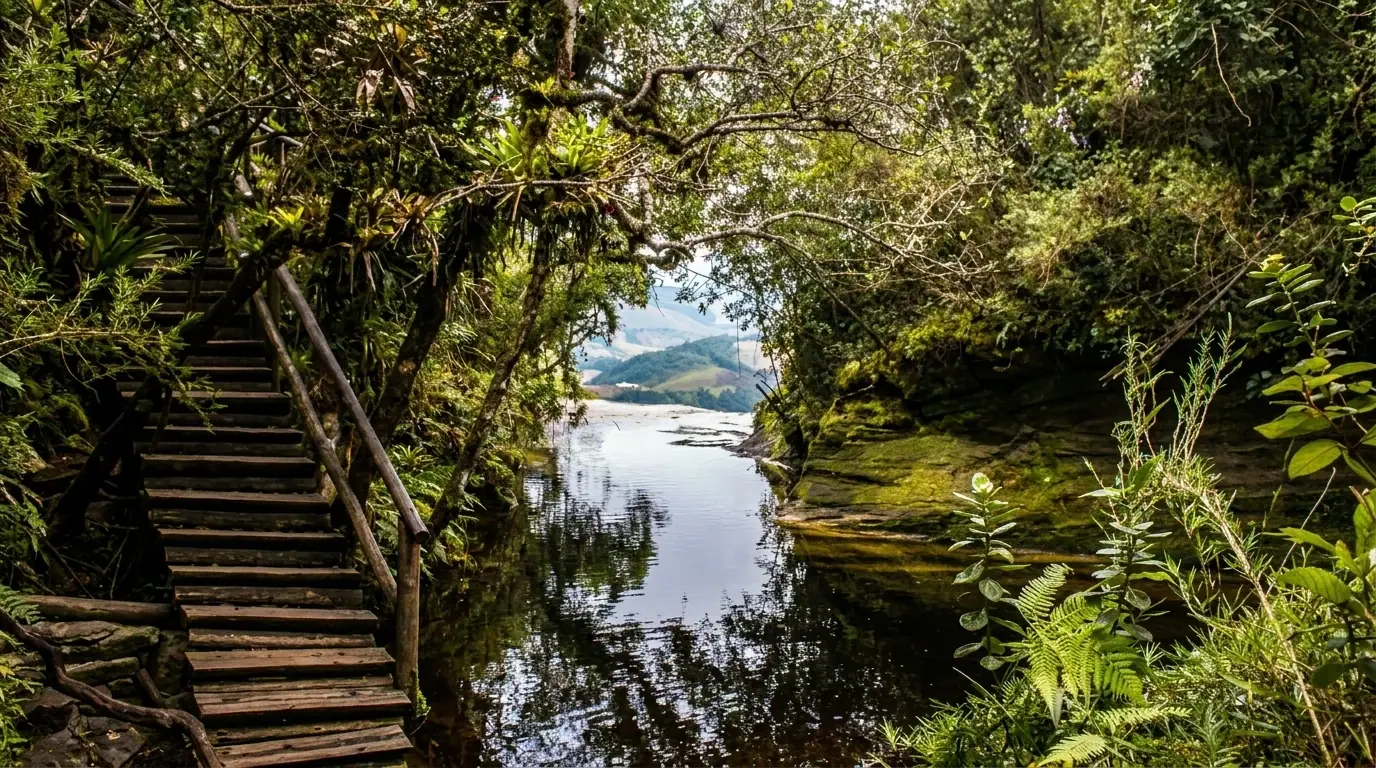 Vista da Janela do Céu, atração próxima à Casa Toca do Lobo em Ibitipoca